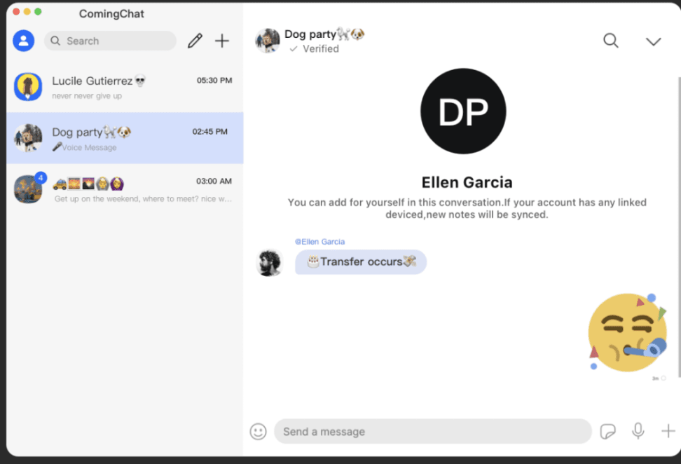 (Comingchat 用户界面)