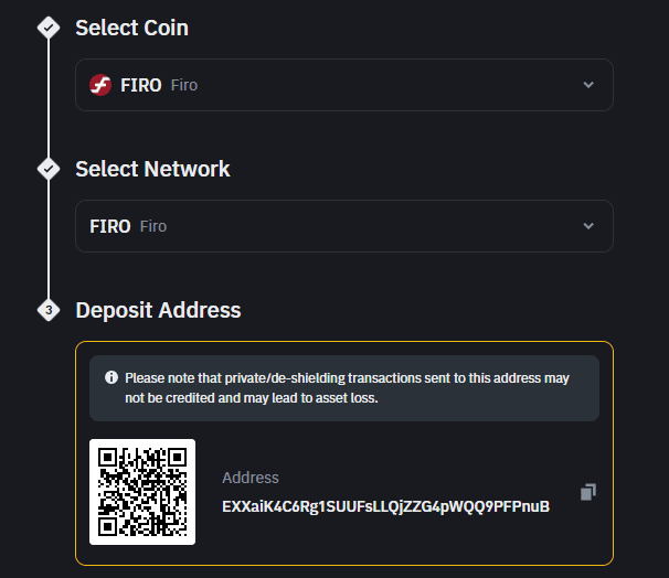 Binance deposit EX address