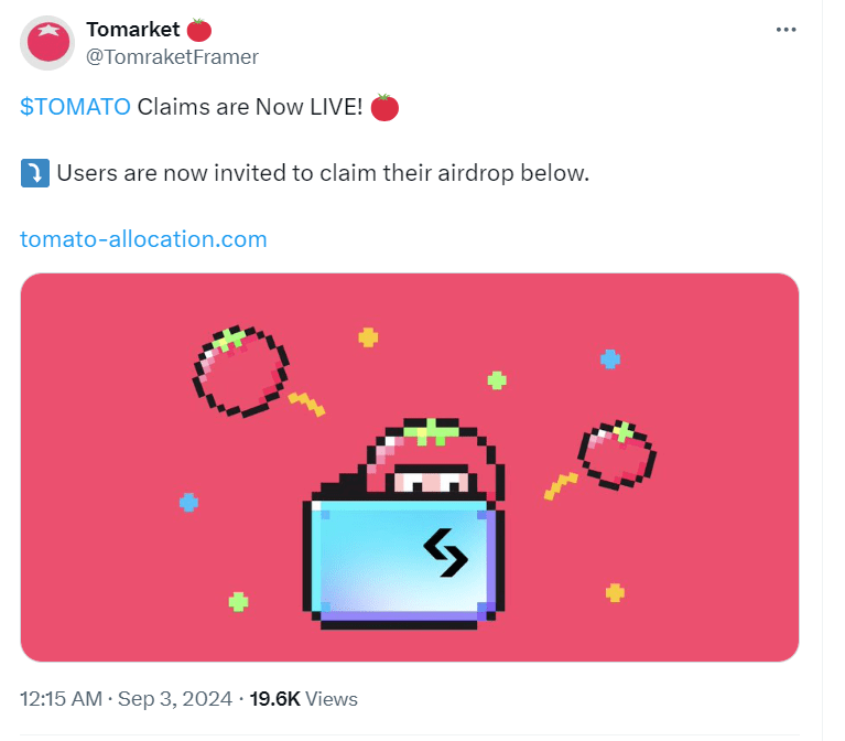 Tomarket Airdrop Scam Warning"<br /><br />Source: Tomarket Airdrop 