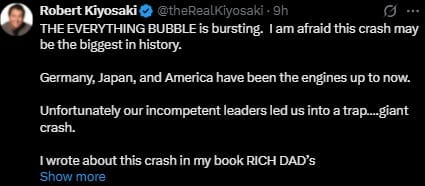 Robert Kiyosaki crash predictions 
