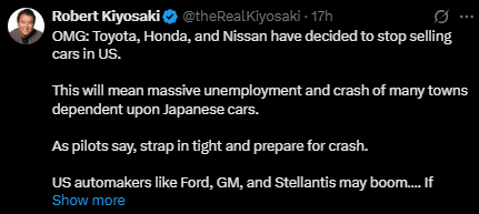 Robert Kiyosaki Prediction 