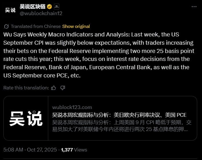 Fed rate cut, previous CPI sepetenber 