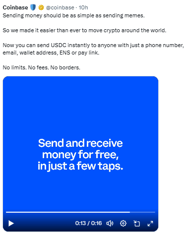 Coinbase Pay Feature, मीम की तरह आसान हुआ पैसे भेजना