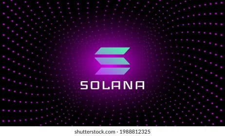 Solana Sol Token Symbol Cryptocurrency Center Stock Vector ...
