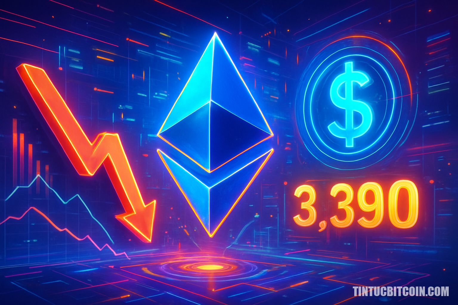 Nguồn cung ETH giảm, vì sao giá vẫn dưới 3.390 USD?