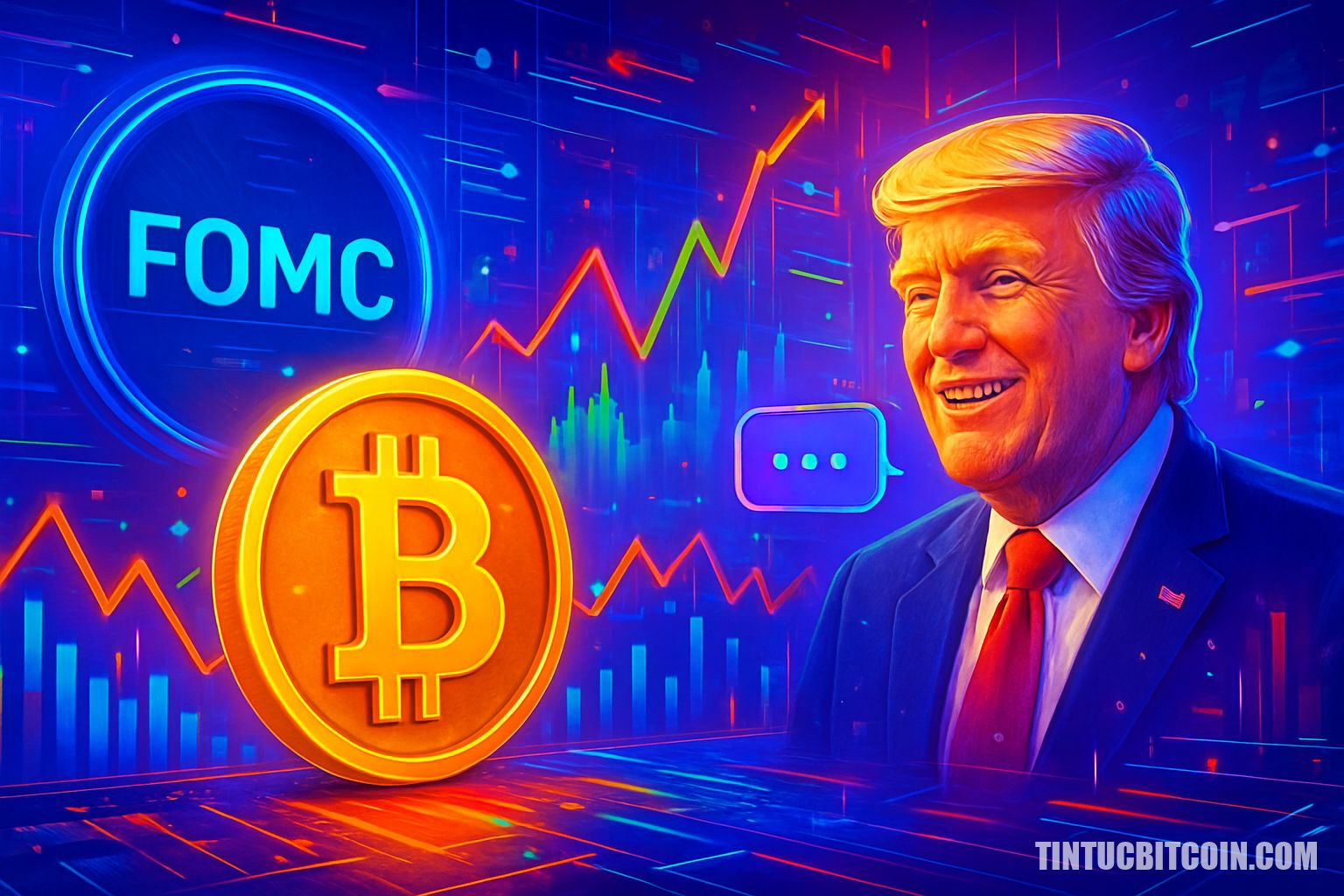 Bitcoin biến động mạnh trước FOMC và bài phát biểu của Trump