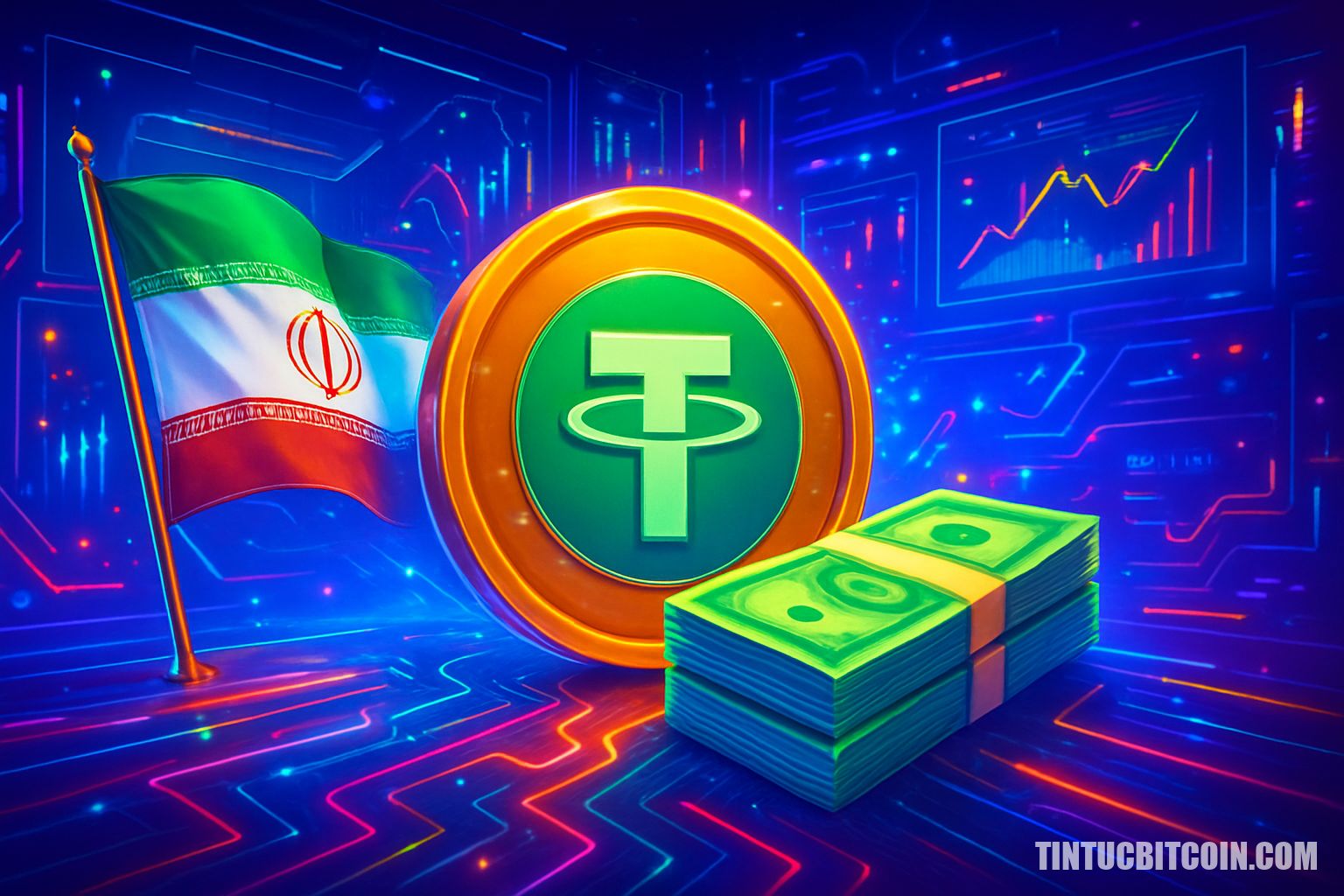 Iran đặt cược 507 triệu USD vào USDT để cứu đồng tiền lao dốc