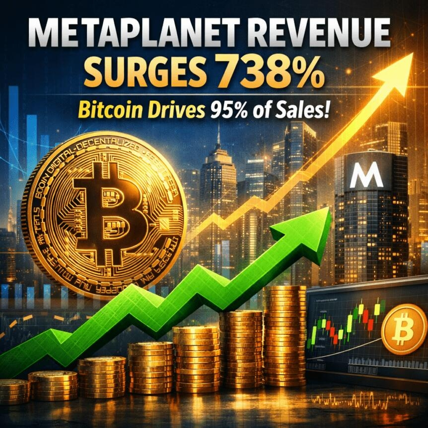 Metaplanet Revenue Surges 738% As Bitcoin Drives 95% Of Sales