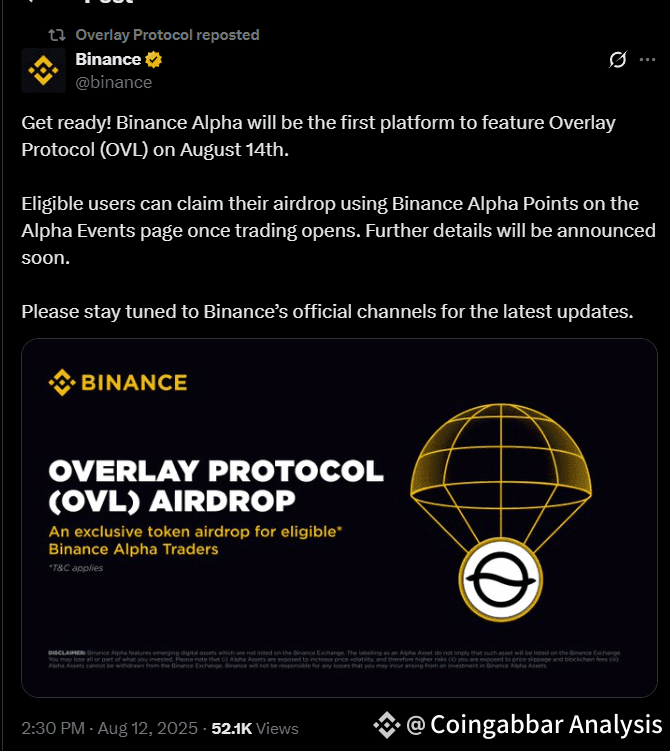 Binance Alpha Listing OVL