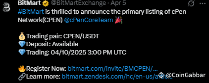 cPen Listing Date announcement