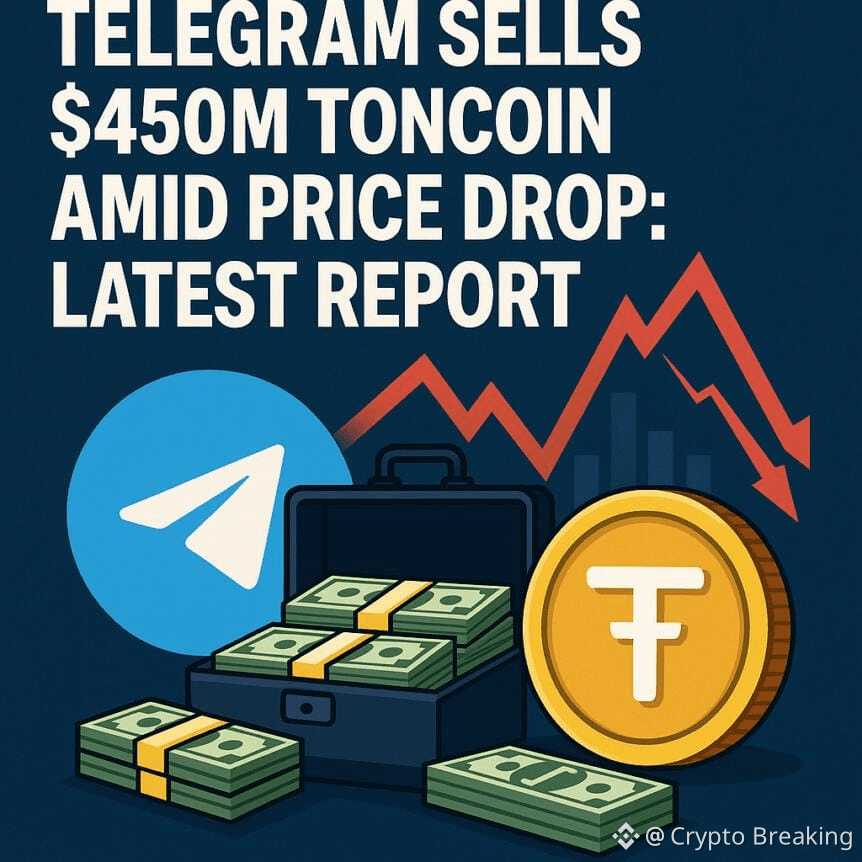 Telegram Sells $450m Toncoin Amid Price Drop: Latest Report