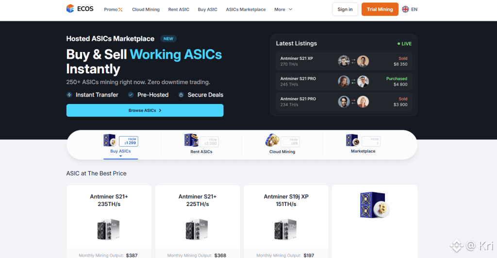 Marketplace for buying and selling ASICs