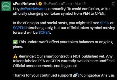 cPen Token Rebranding