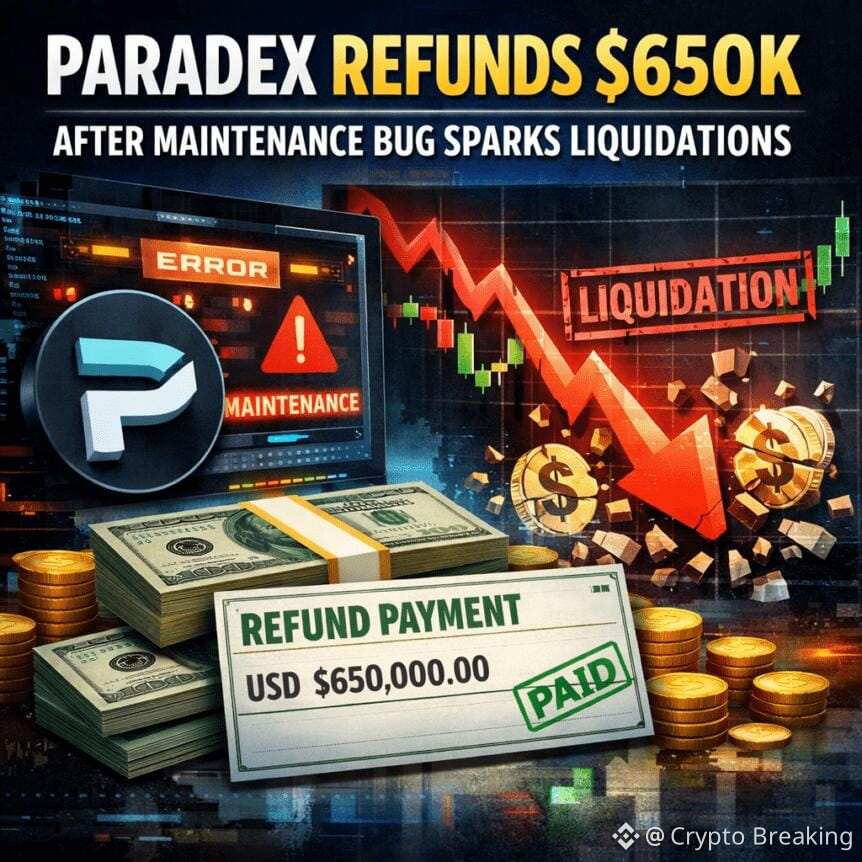 Paradex Refunds $650k After Maintenance Bug Sparks Liquidations