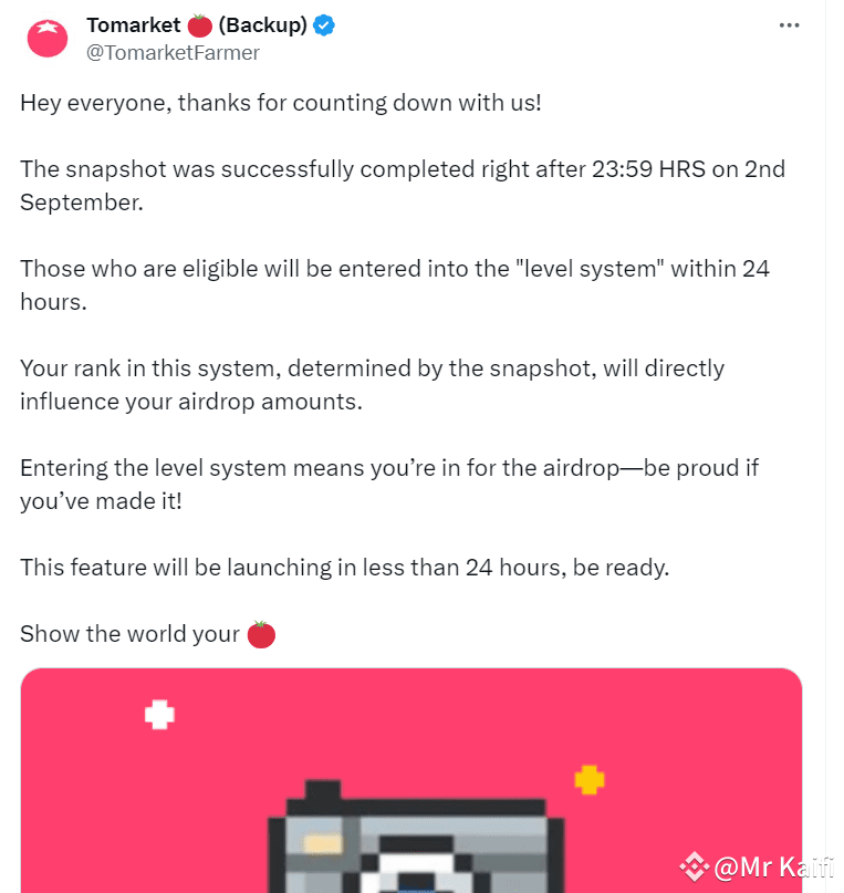 Tomarket Snapshot Announcement"<br />
