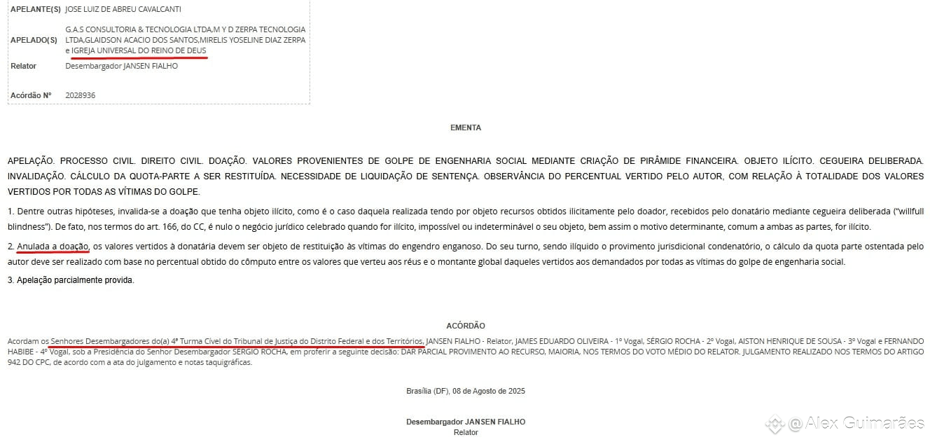 Desembargadores anulam doações feitas pelo Faraó dos bitcoins para Igreja Universal do Reino de Deus