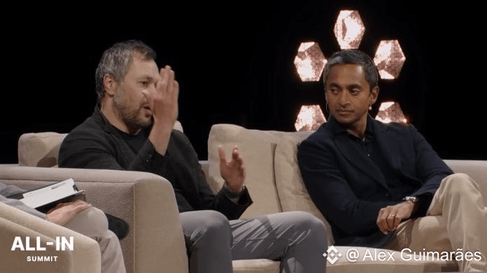 Anatoly Yakovenko e Chamath Palihapitiya. Fonte: All-In Podcast/Reprodução.