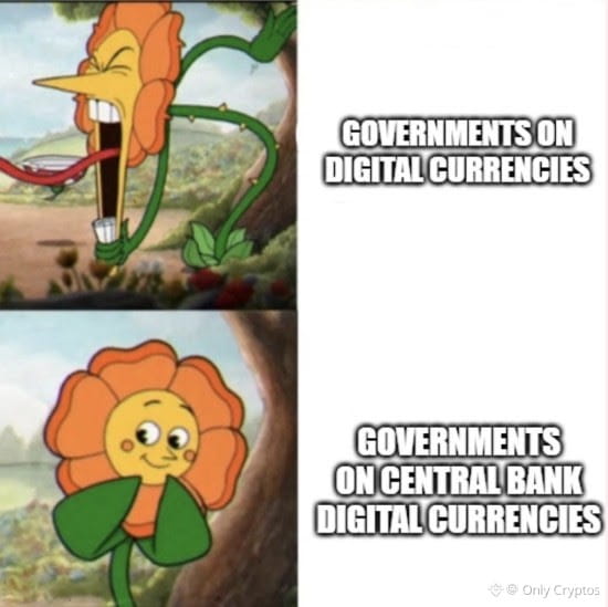 Meme about governments on CBDCs