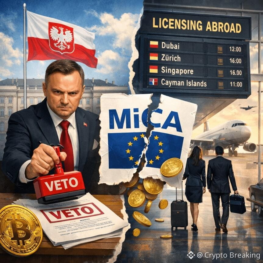 Poland President Again Vetoes Mica, Crypto Firms Seek Licenses Abroad
